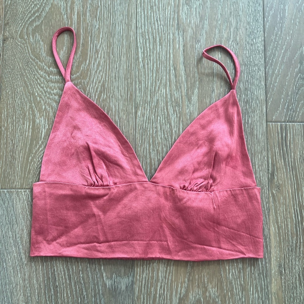 Zara Satin Crop Top
